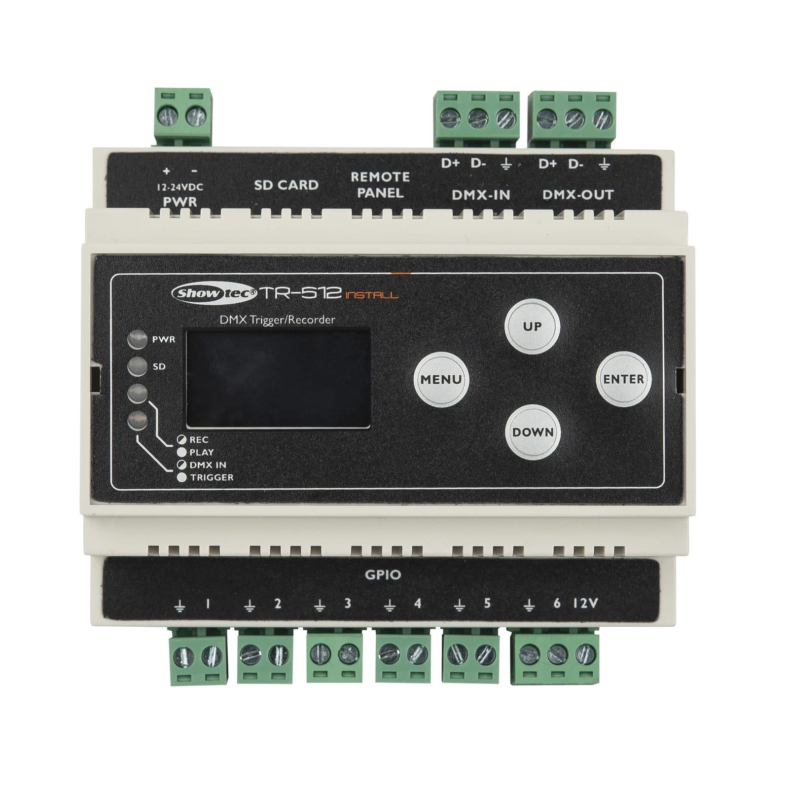 DMX Recorder Install DIN Rail - Showtec 50826