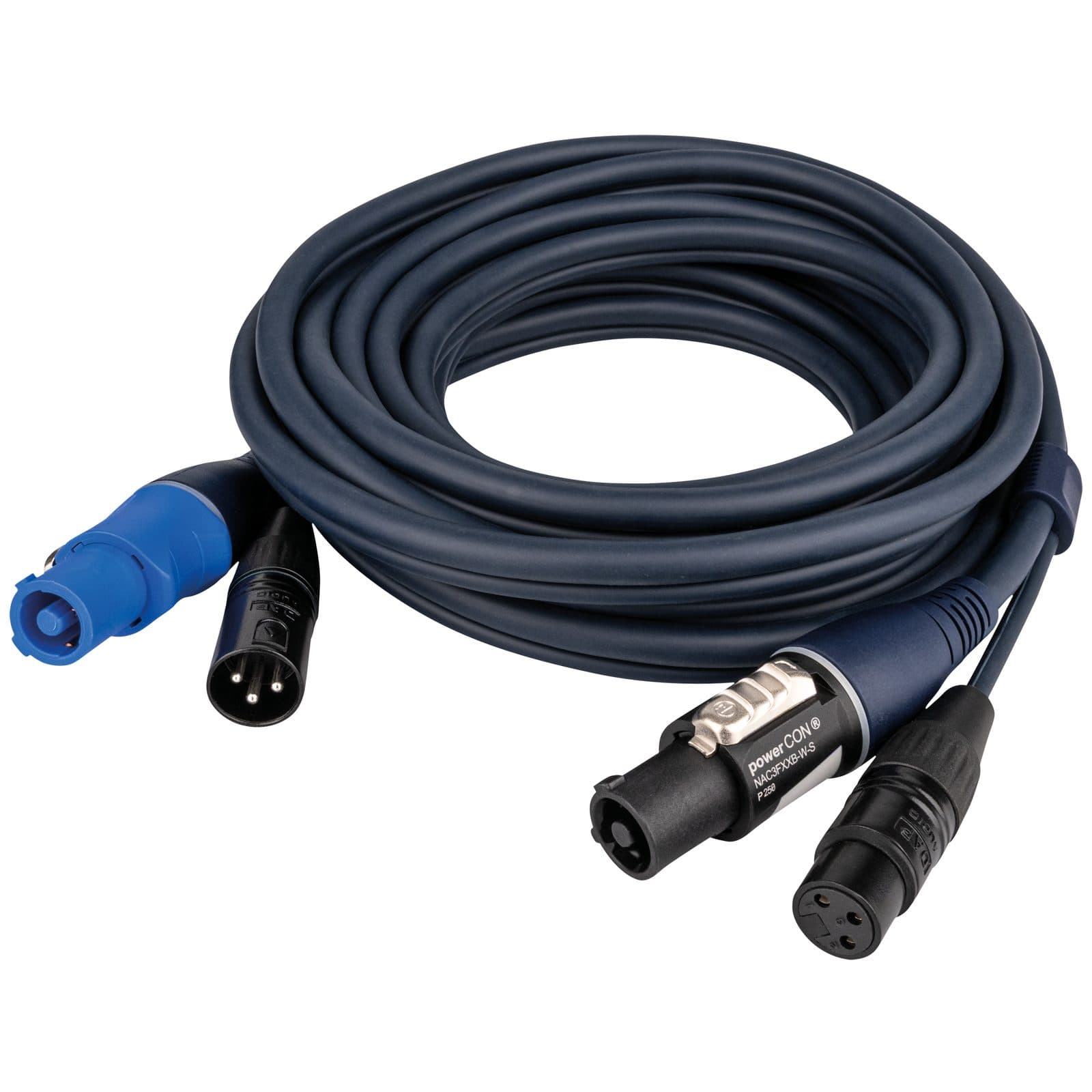 PowerCON & XLR hybrid cable - Audio / Power 6 m - DAP 90903