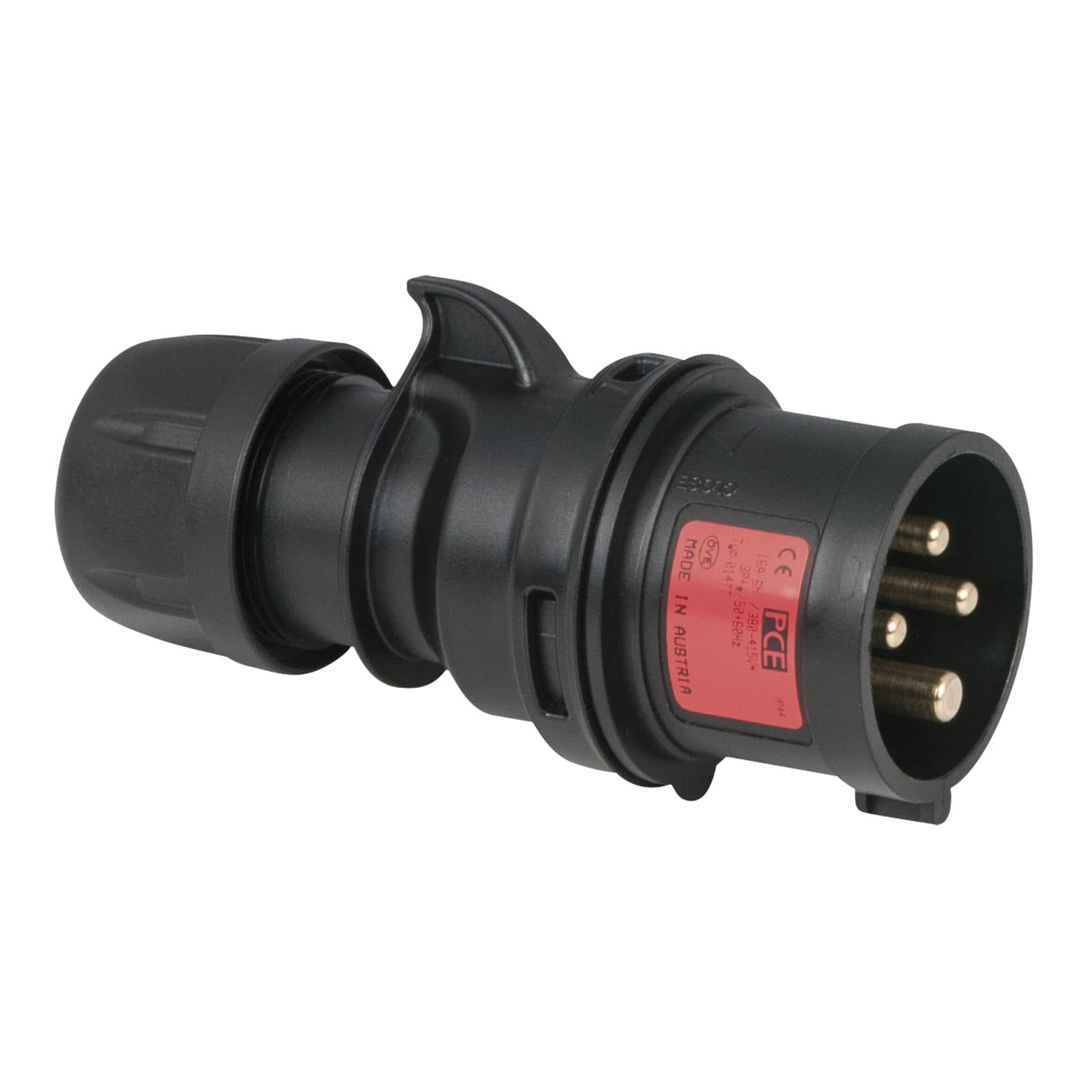 EEC 16 A/ 400 V 4 P Plug Male Black - PCE 91363