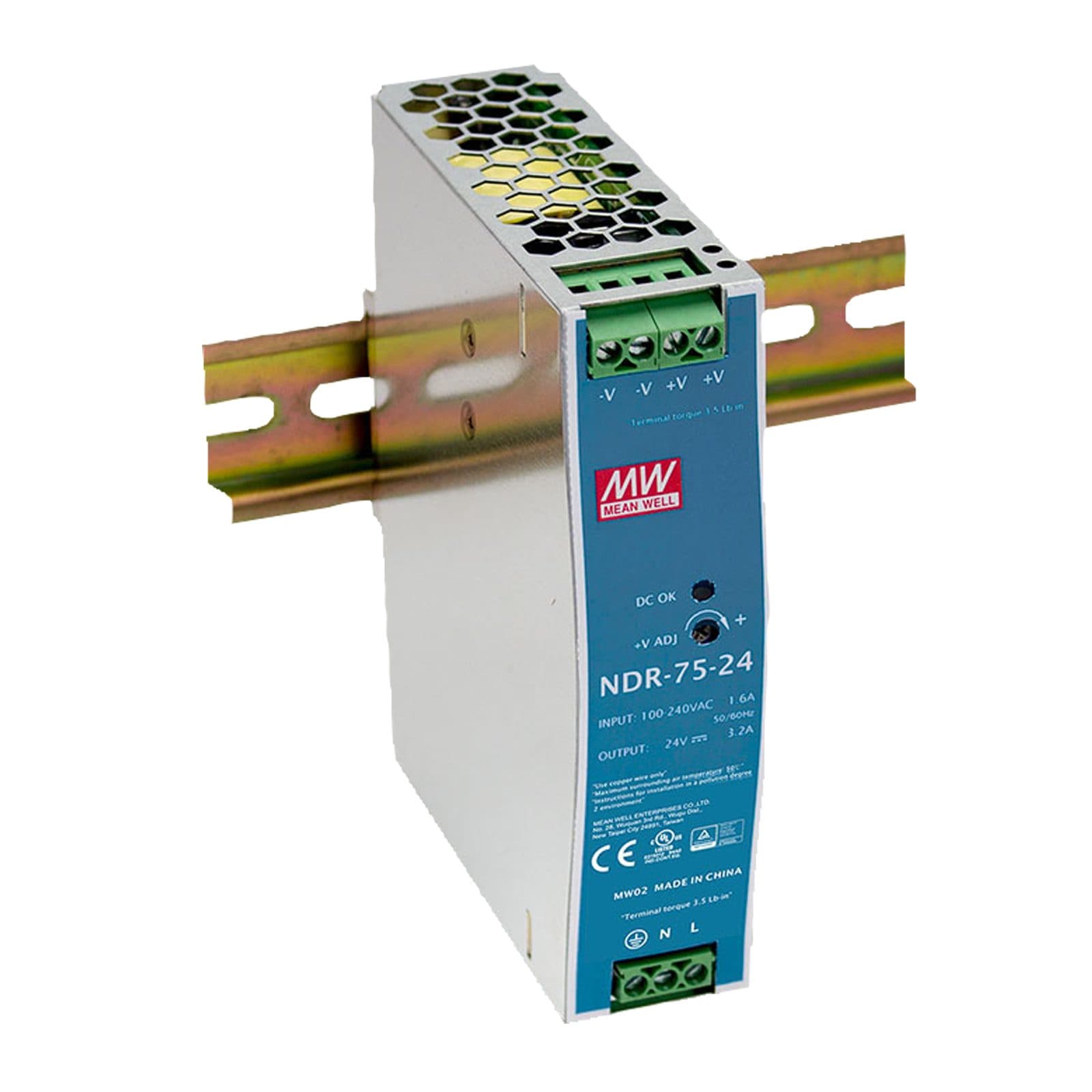Power Supply DIN - 75 W 24 V DC - Meanwell A 9900560