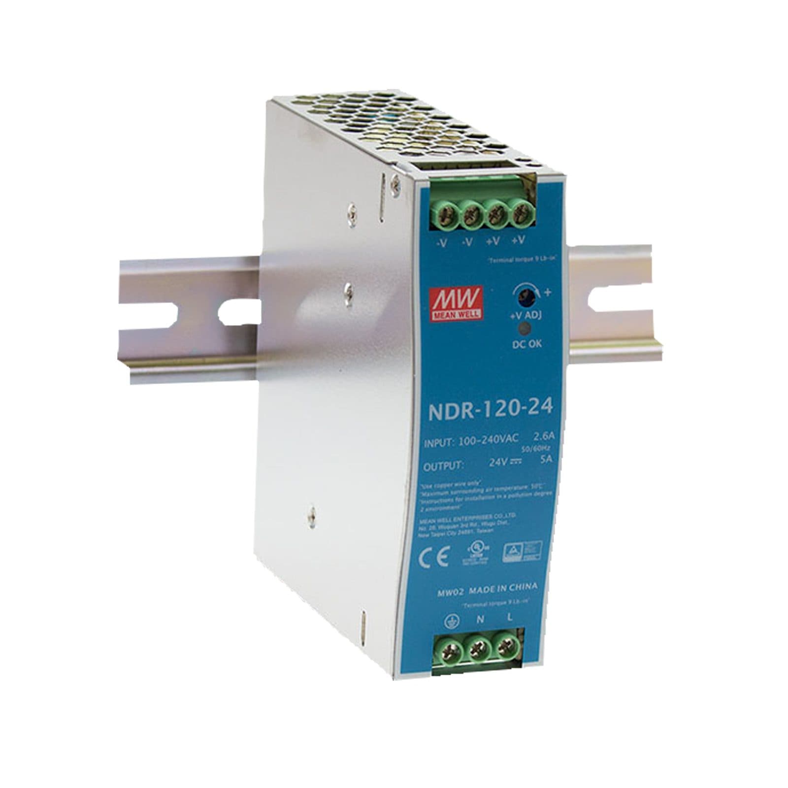 Power Supply DIN - 120 W 24 V DC - Meanwell A 9900561