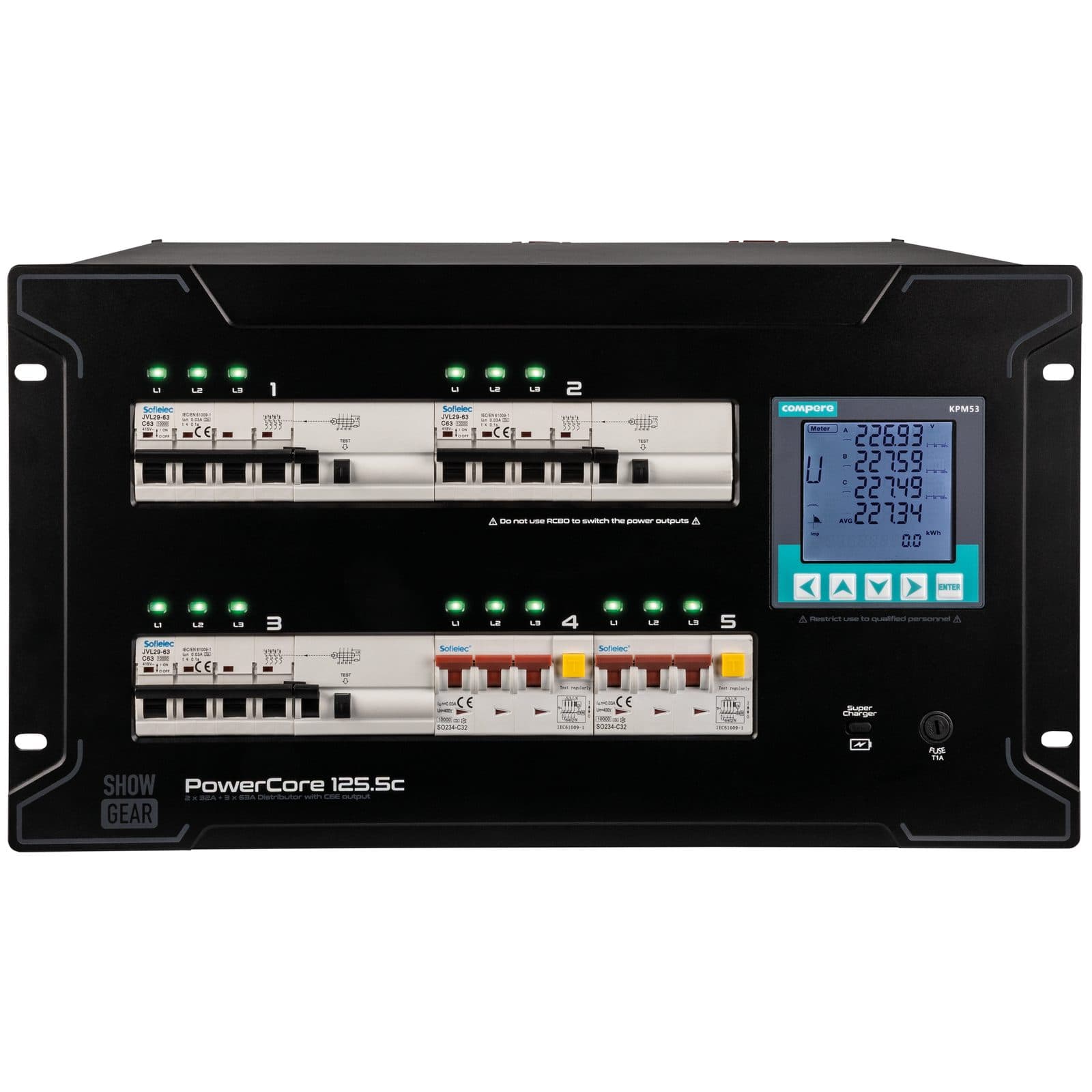 Power Core 2 x EEC 32 A + 3 x EEC 63 A - Showgear AND 623040