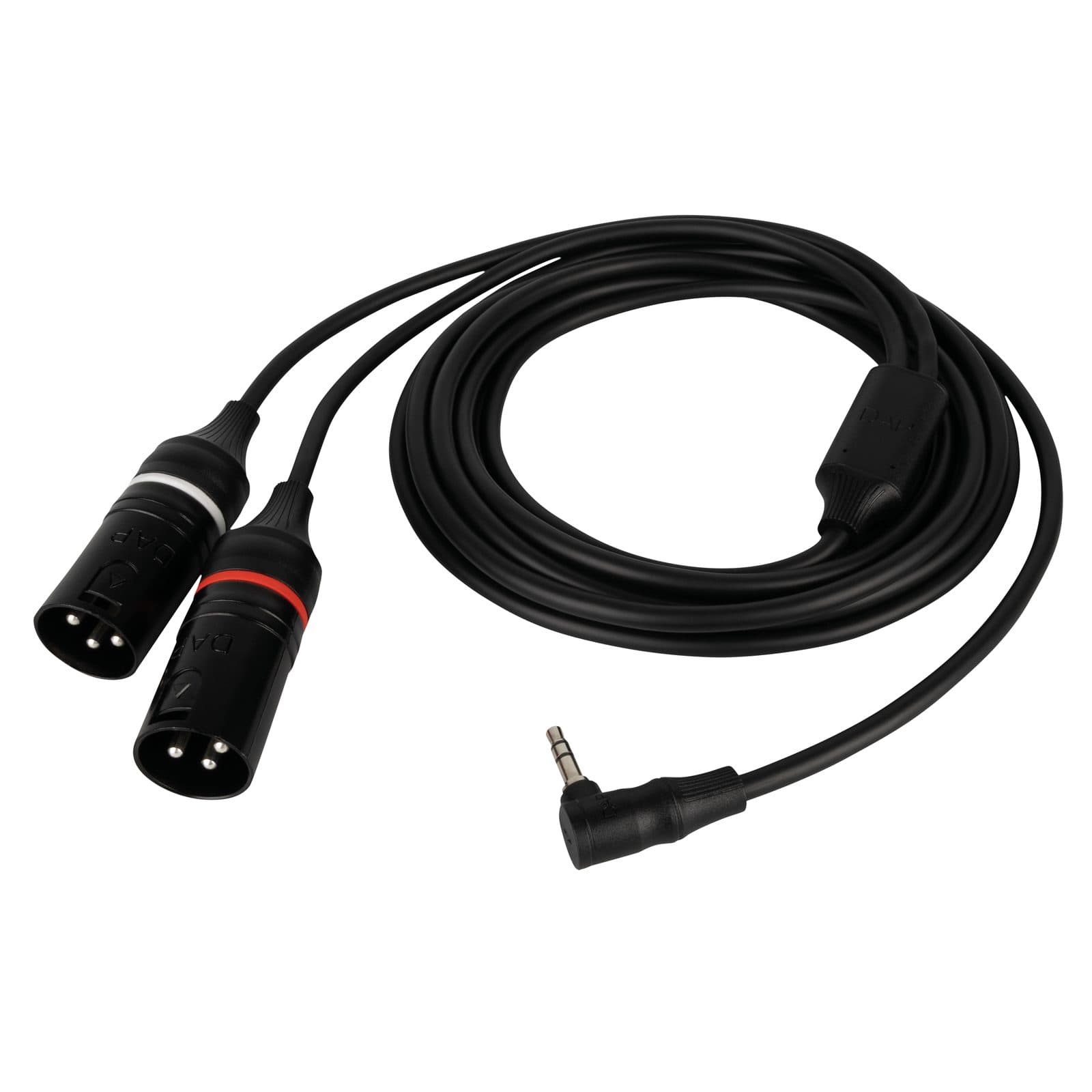 Mini-jack stereo audio cable to 90 ° at 2 XLR/M 3 P - DAP FL 1183
