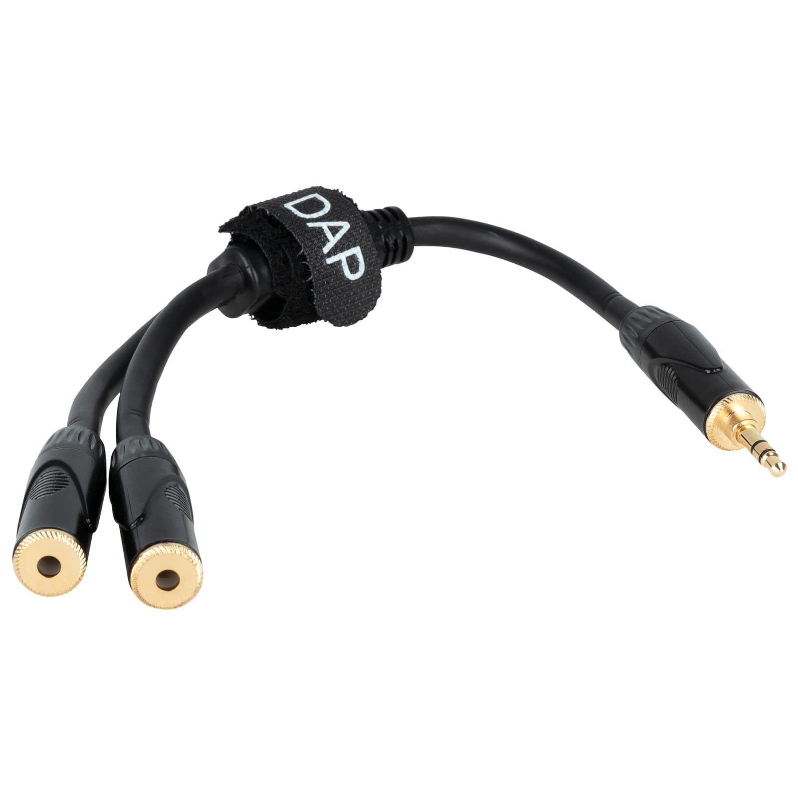 Mini-jack TRS male 3.5 mm to 2 mini-jack TRS female 3.5 mm - DAP FLA 55