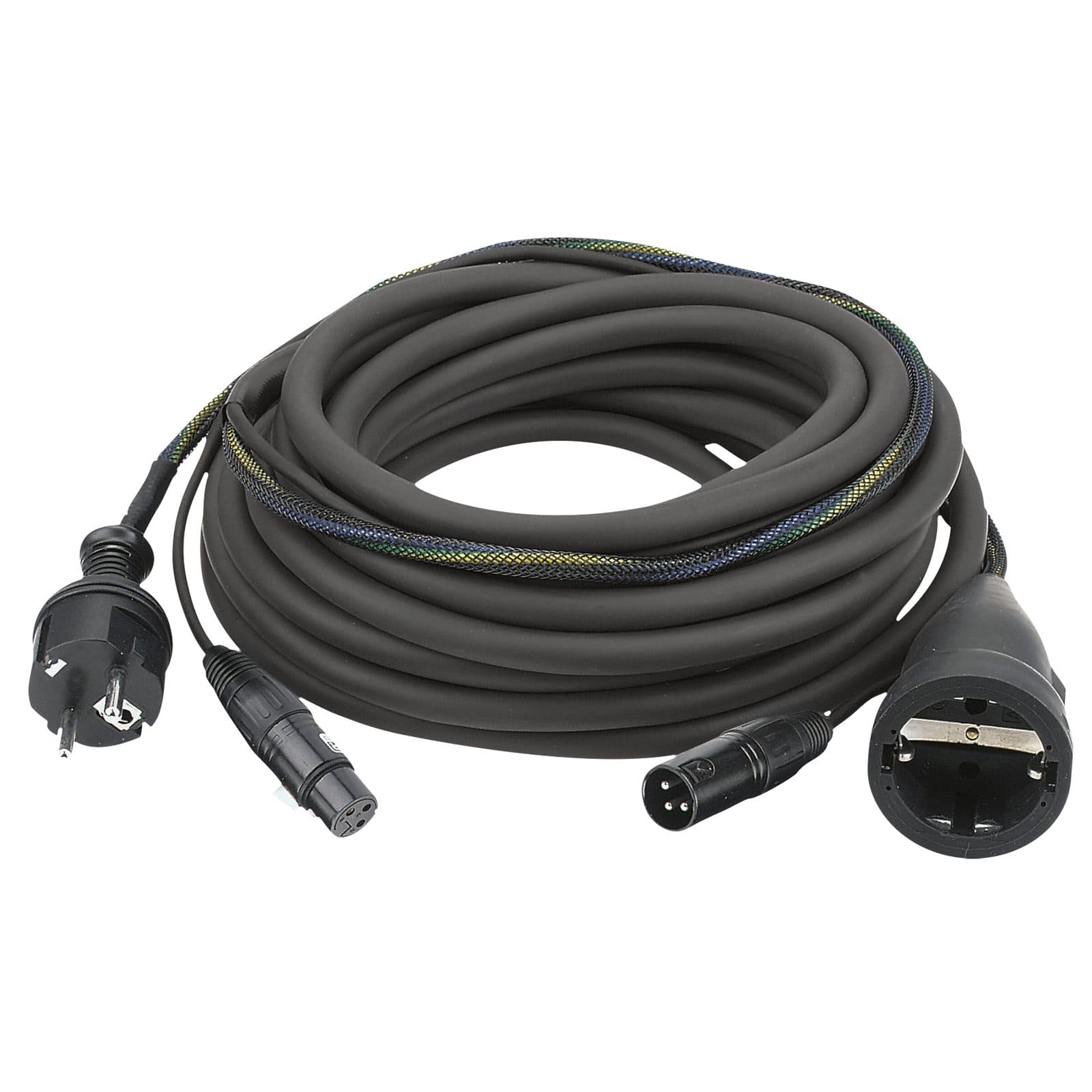 Audio/Power Schuko/XLR cable - 15 m Black - FP DAP 0915 B