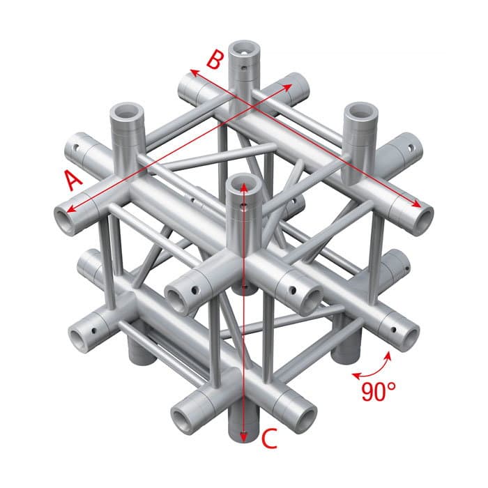 F Truss Cross 6 -way - 500 mm - Milos FQ 30051