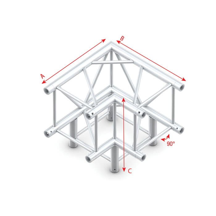 Pro- 40 Square F Corner 3 -way - Heavy Duty - Milos FQ 40012 HD