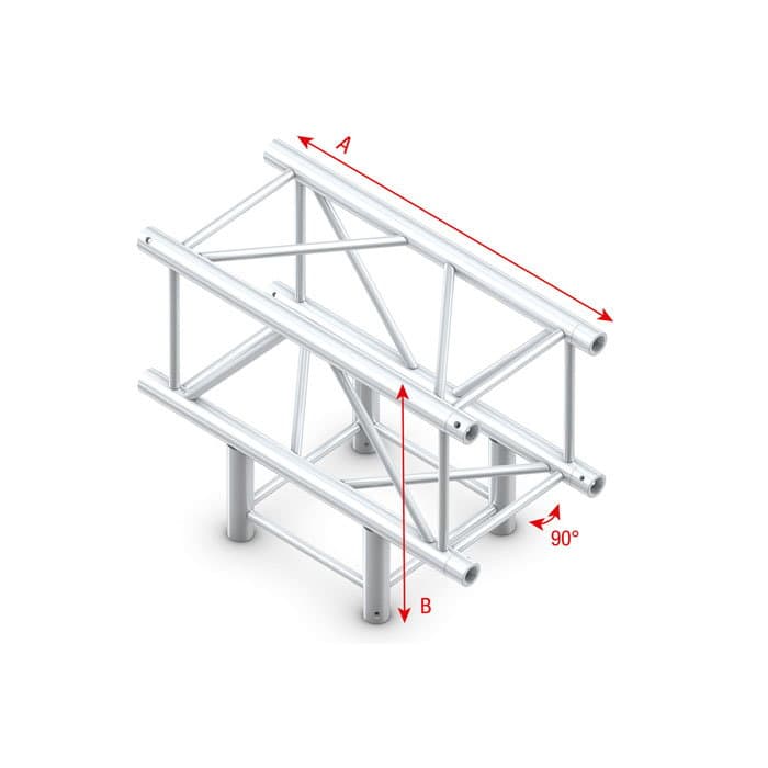 Pro- 40 Square F T-Cross 3 -way - Heavy Duty - Milos FQ 40017 HD