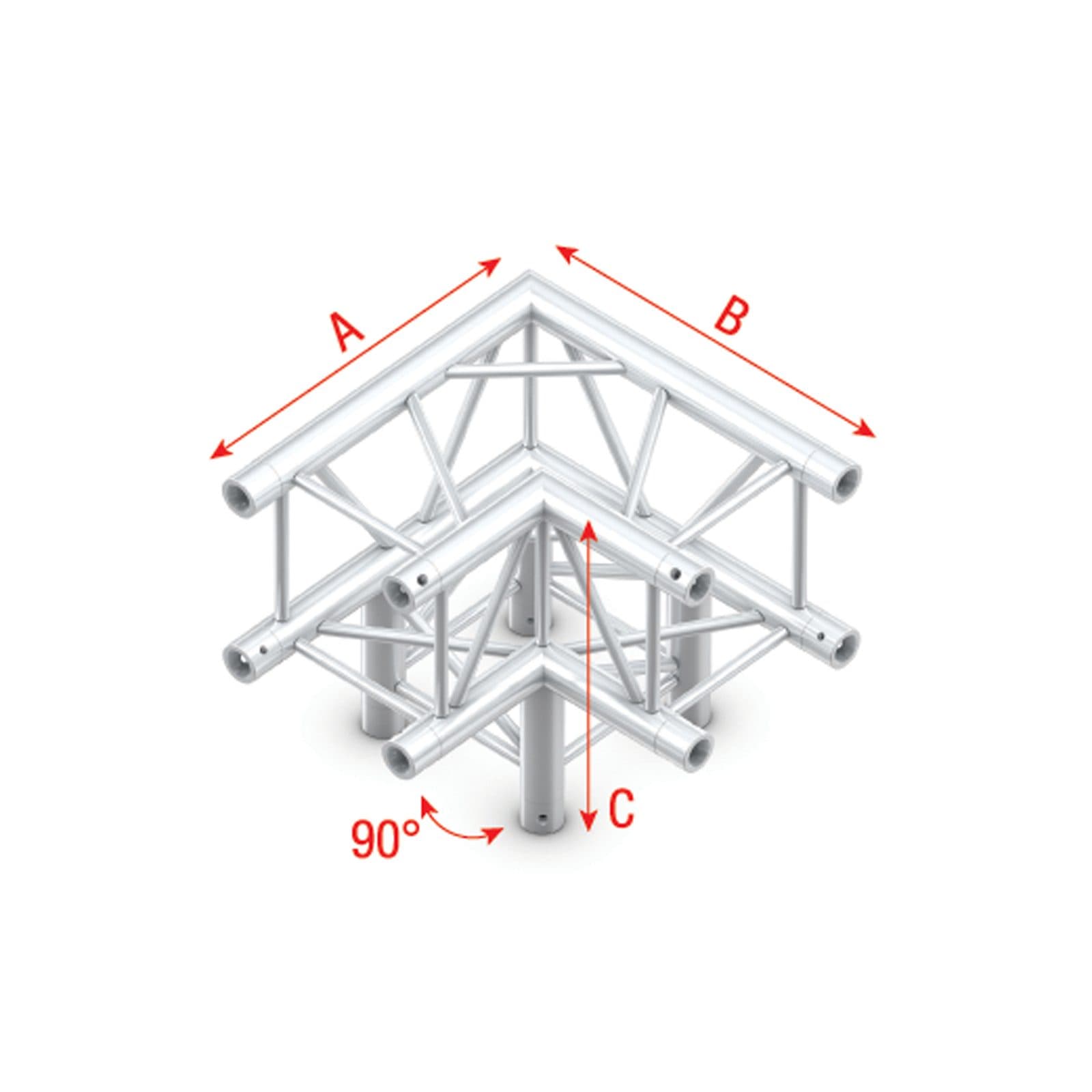 Pro- 30 Square G Truss - Corner 3 -way - Milos GQ 30012 HD