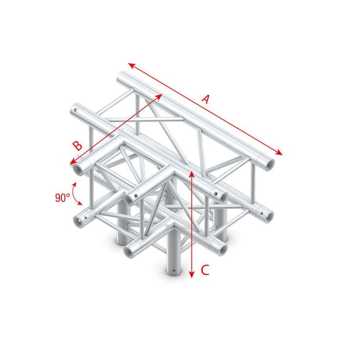 Pro- 30 Square G Truss - T-Cross + Down 4 -way - Milos GQ 30040