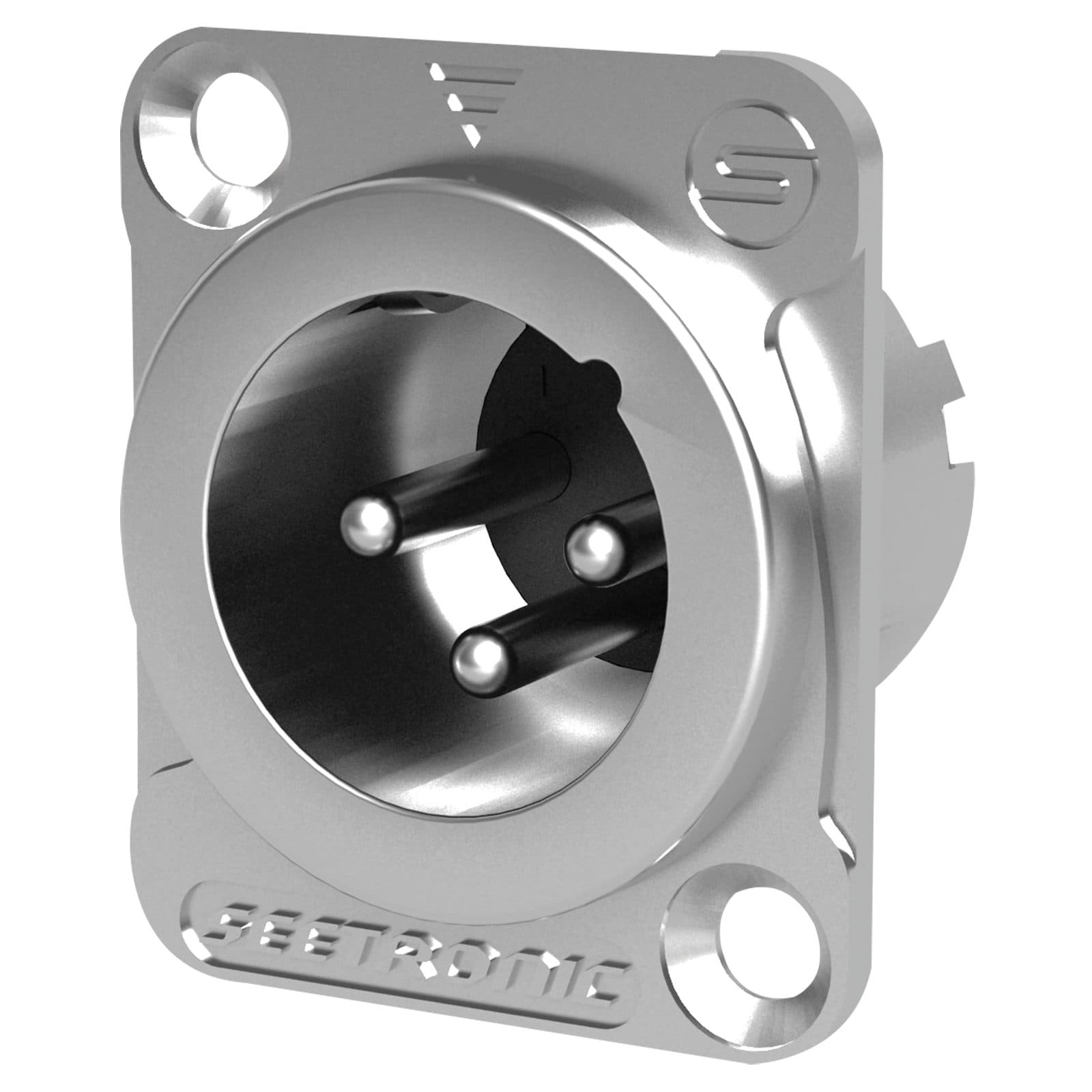 XLR 3 P chassis - Silver - Seetronic MJ 3 F 2 C