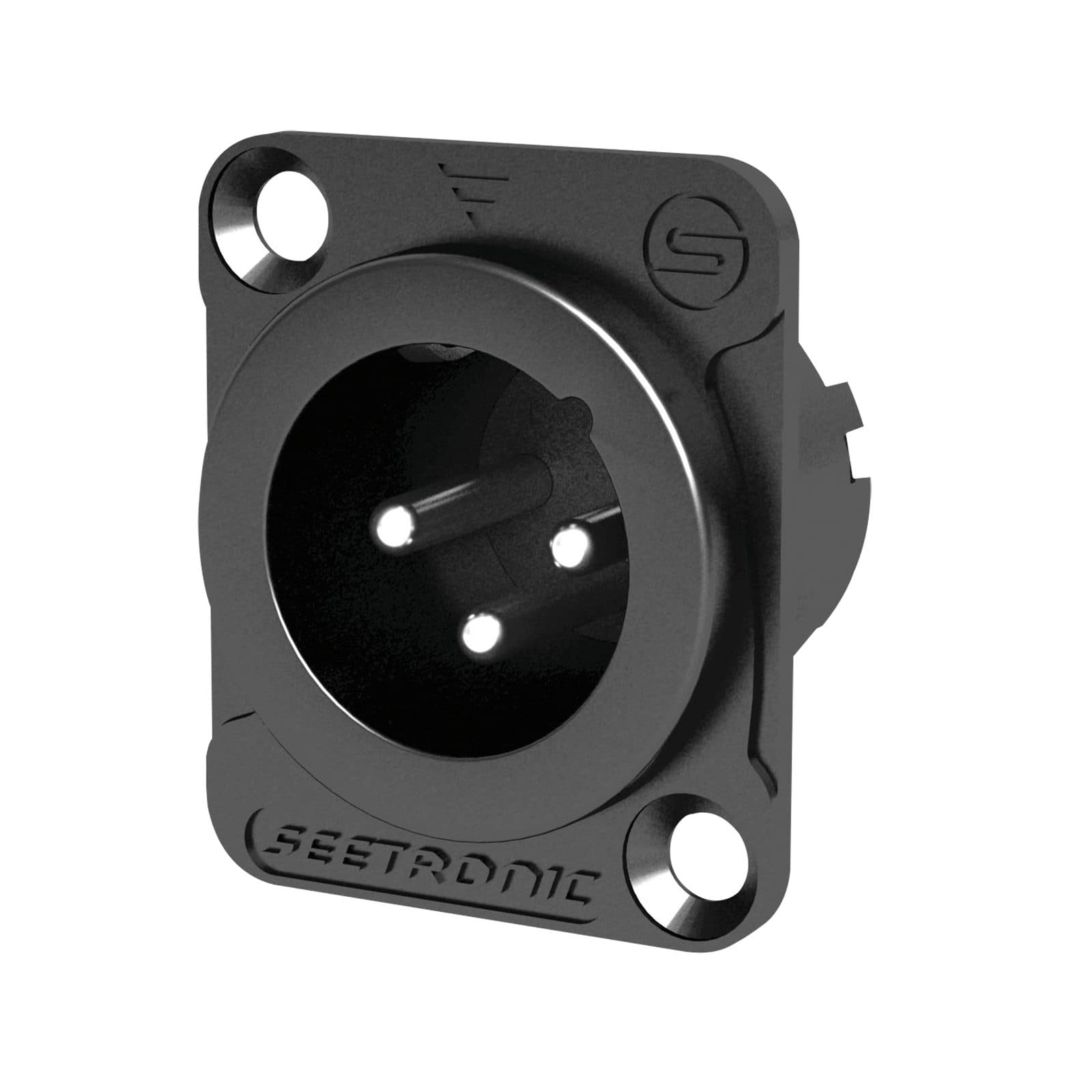 XLR 3 P chassis - Black - Seetronic MJ 3 F 2 CB