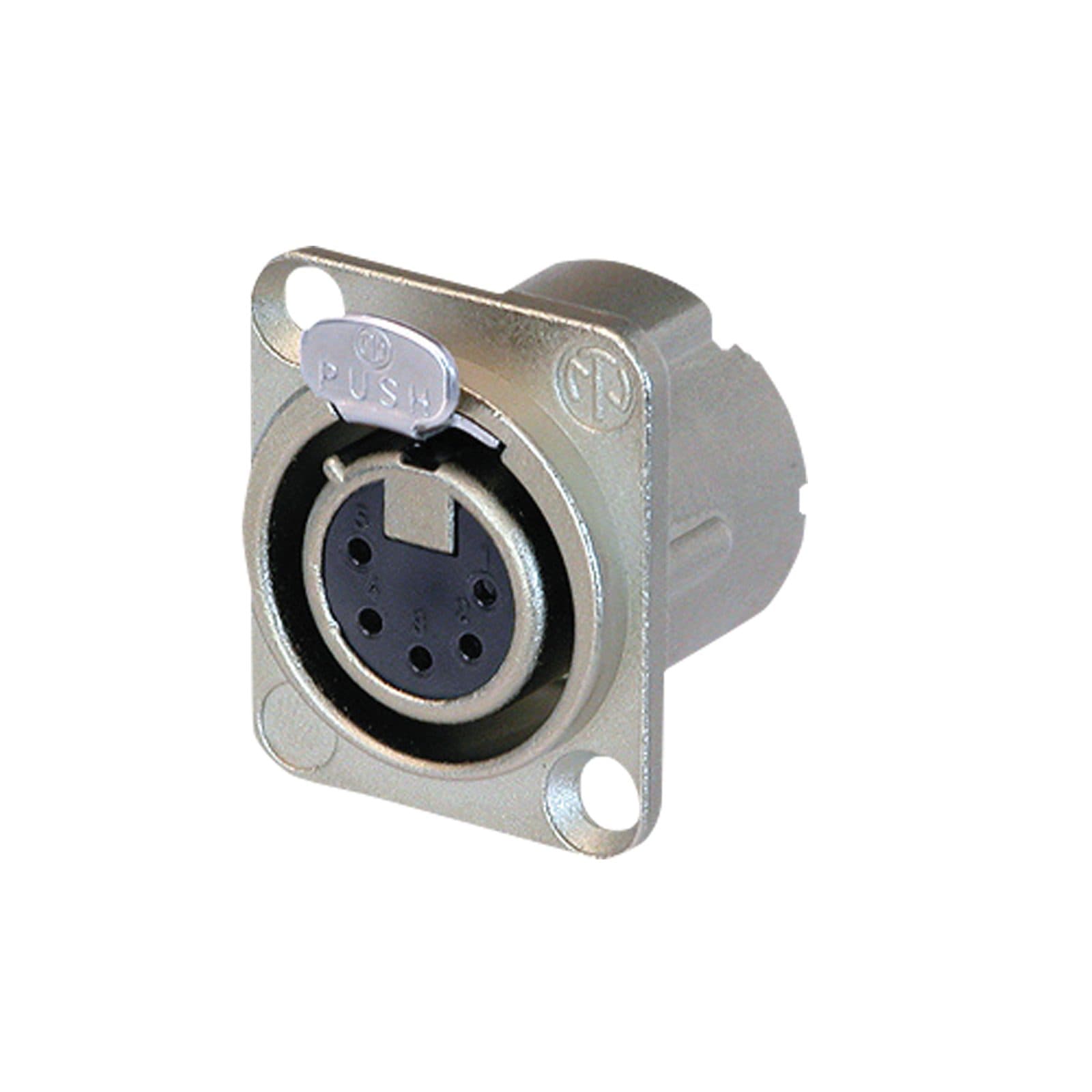 XLR 5 P chassis - female Silver - Neutrik NC 5 FDLX