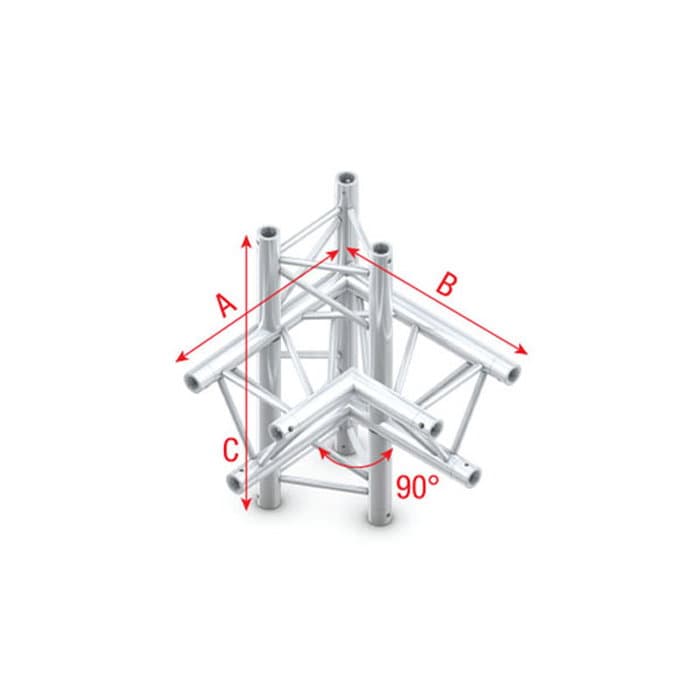 Triangle P Truss - Corner up/down - right - 74 cm P - MILOS PT 30014