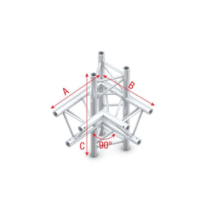 Triangle P Truss - Corner up/down - left - 74 cm P - MILOS PT 30015