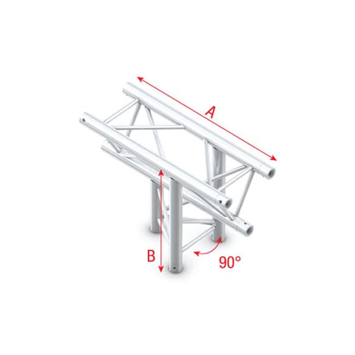 Triangle P Truss - T-Cross up/down 3 -way - 74 cm P - Milos PT 30023