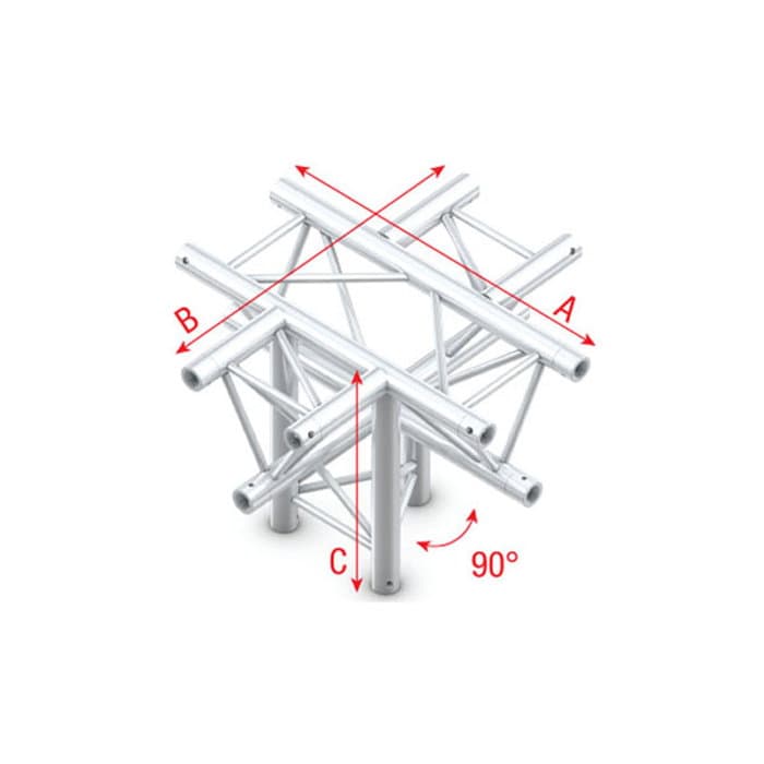 Triangle P Truss - Cross + down - 5 -way - apex down - 71 cm P - Milos PT 30024