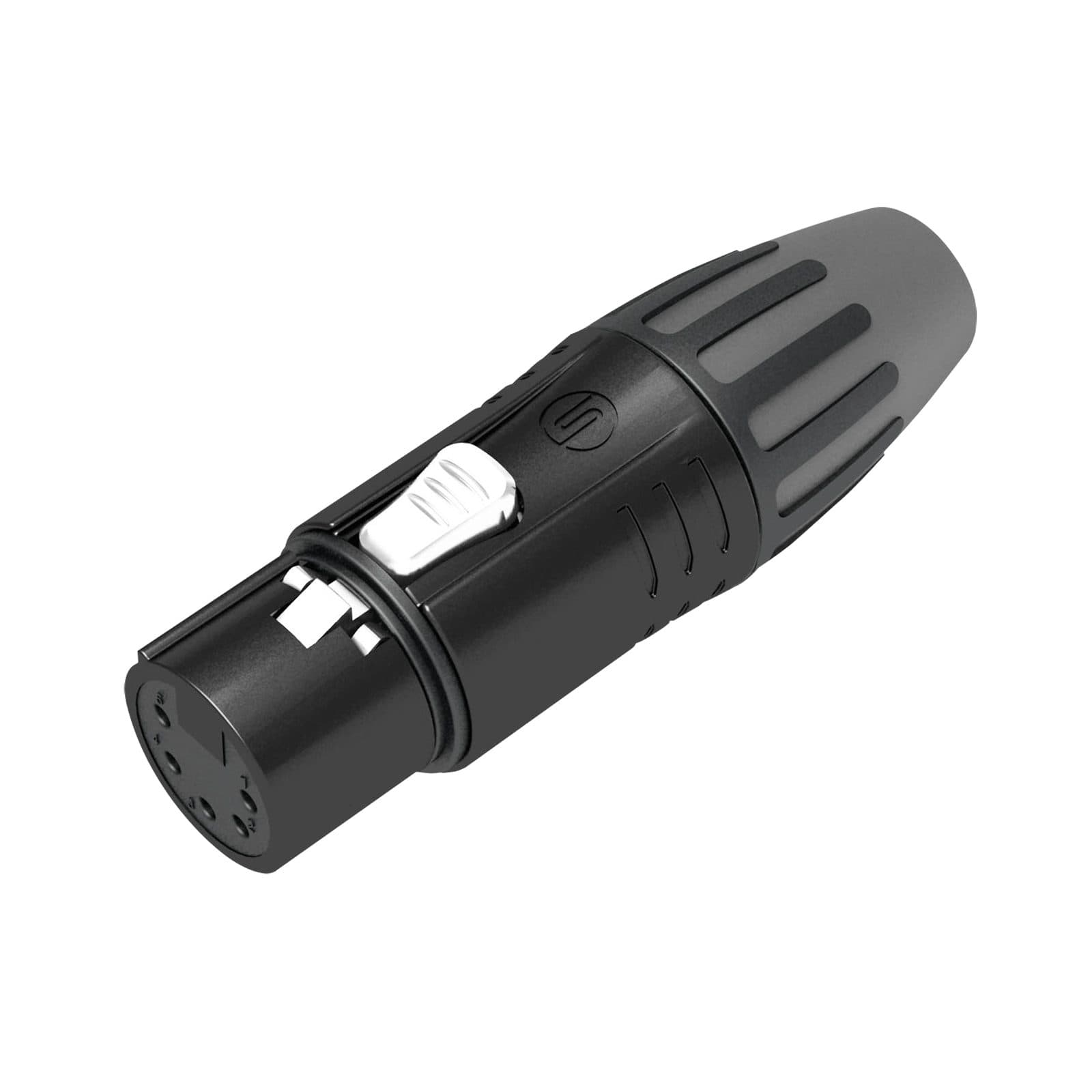 XLR 5 P Connector - Gold contacts - Black housing - Seetronic SCMF 5 BG