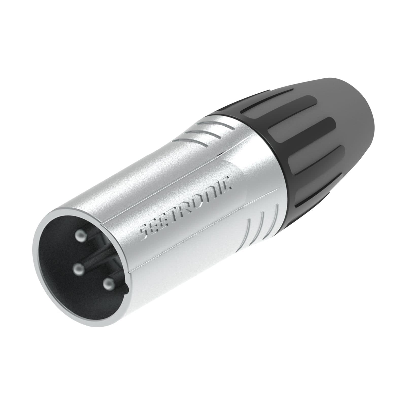 XLR 3 P Connector - Silver contacts - Nickel housing - Seetronic SCMM 3