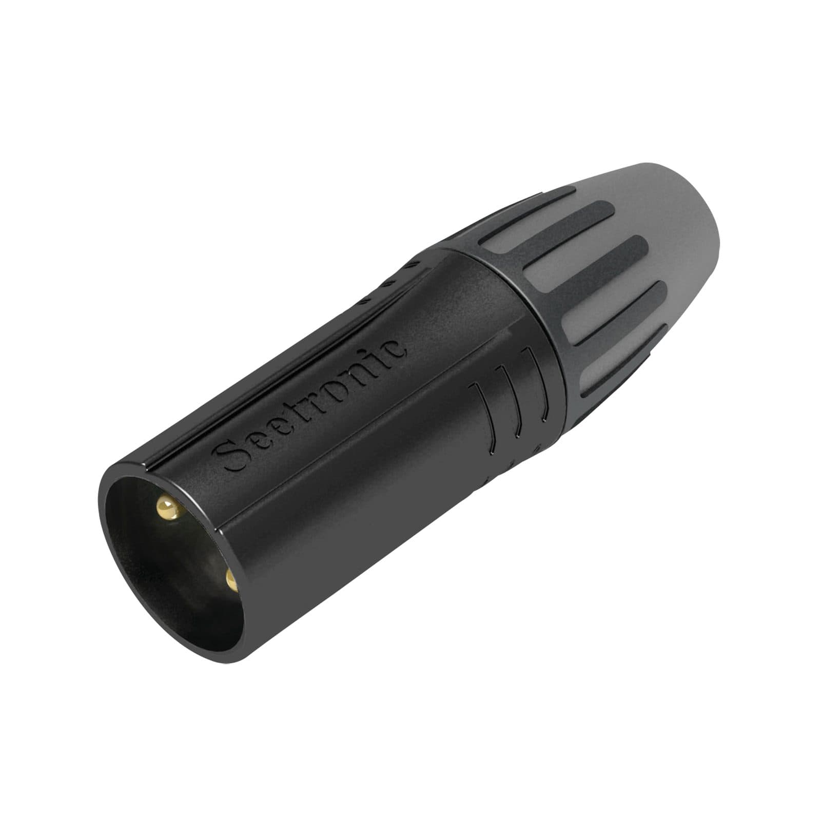 XLR 3 P Connector - Gold contacts - Black housing - Seetronic SCMM 3 BG