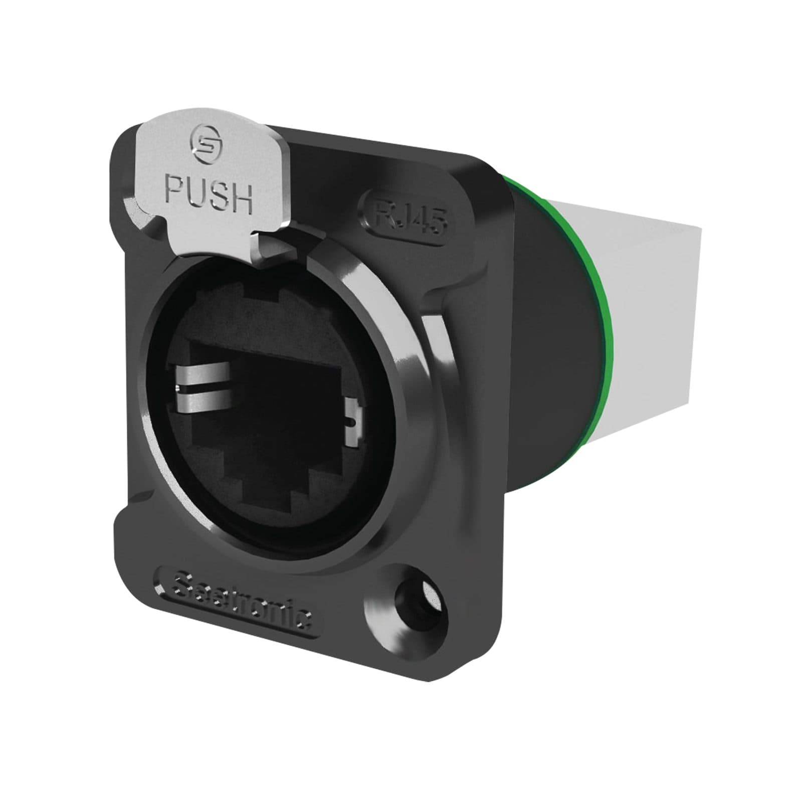 RJ 45 chassis Feedthrough locking receptionacle - Seetronic SE 8 FDNH 13 B